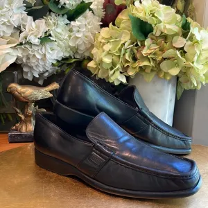 Bally “Arcon” Slip-On Black Lambskin Leather Loafers | Lightly Worn!