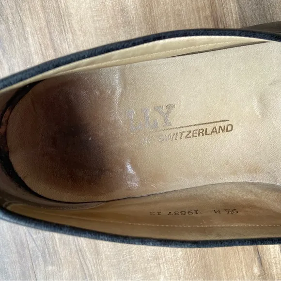 Bally black leather horsebit loafers