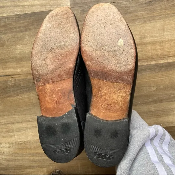 Bally black leather horsebit loafers