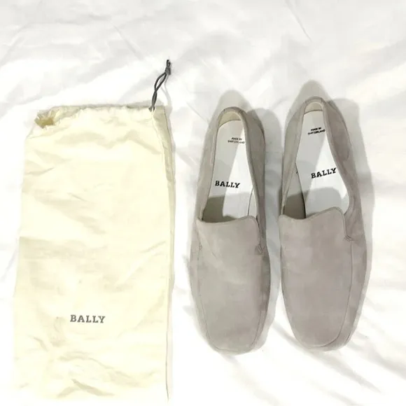 Bally Grey Suede Loafers NWOB 😍 Vintage