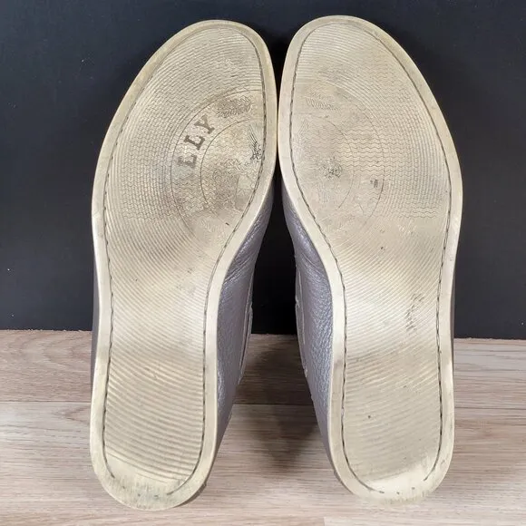Bally Loafers Mens Size 9 D Gray Leather Round Toe Boat Shoes Casual Switzerland