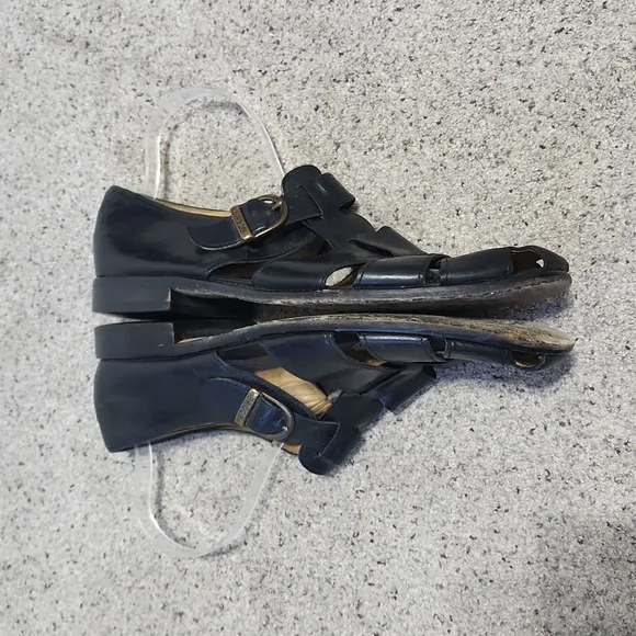 Bally Men's Bridgehampton Black Leather Fisherman Sandals Size 12 D