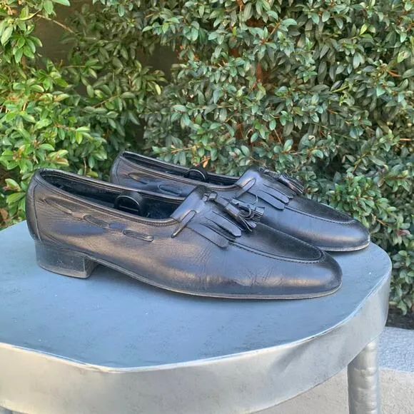 Bally of Switzerland Leather Tassel Indio Loafers