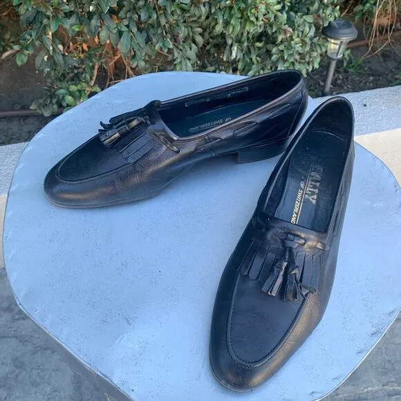 Bally of Switzerland Leather Tassel Indio Loafers