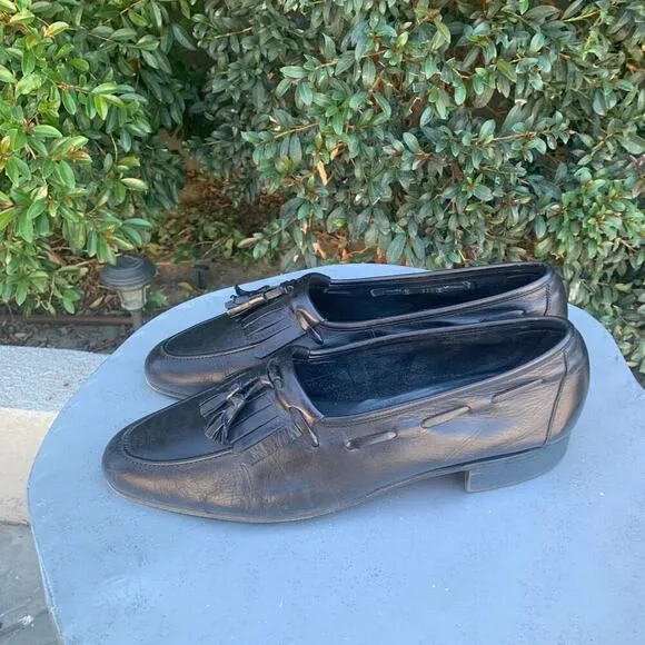 Bally of Switzerland Leather Tassel Indio Loafers