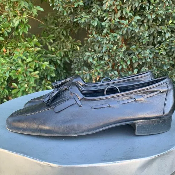 Bally of Switzerland Leather Tassel Indio Loafers