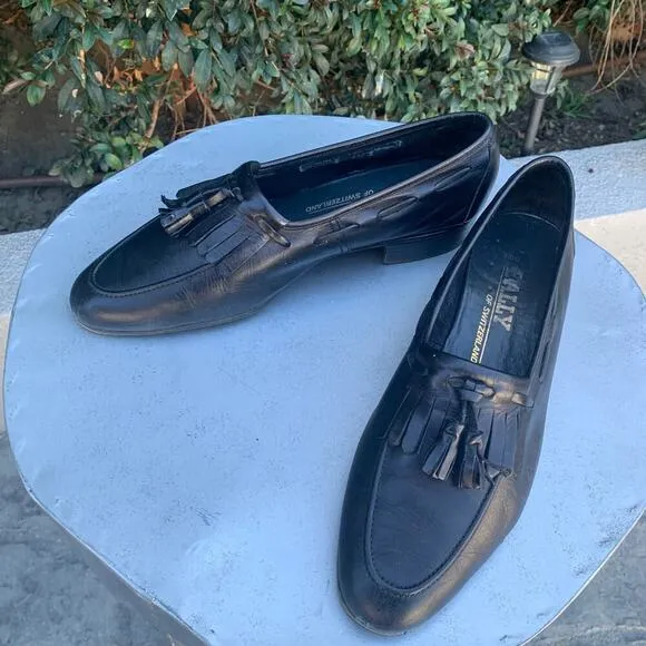 Bally of Switzerland Leather Tassel Indio Loafers