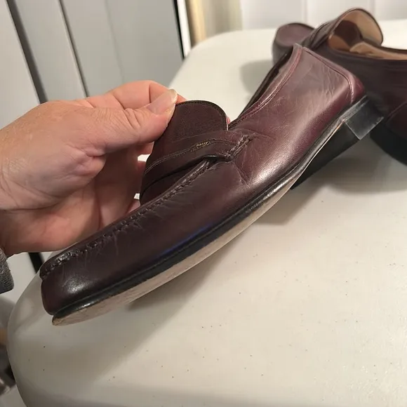 Bally of Switzerland Men's Mathew Slip on Brown Leather Loafers Sz 10M