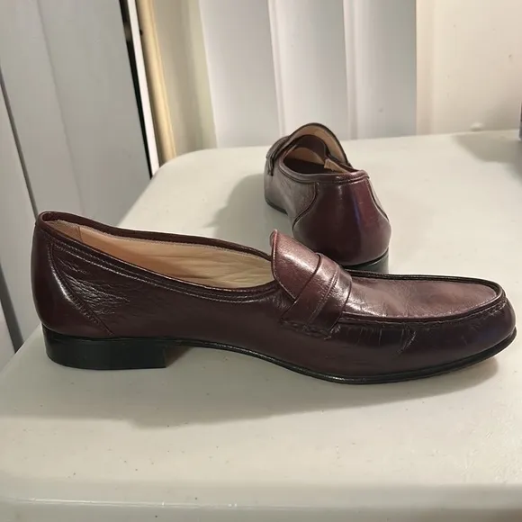 Bally of Switzerland Men's Mathew Slip on Brown Leather Loafers Sz 10M