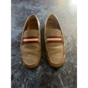 BALLY Pearce Leather Driver Loafers Grey Men’s US 11
