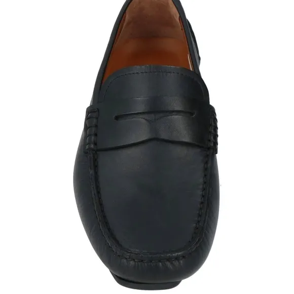 Bally Warno.o black grained Leather Driver loafer size US 8 New in Box