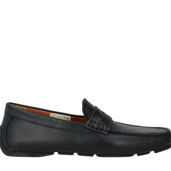 Bally Warno.o black grained Leather Driver loafer size US 8 New in Box