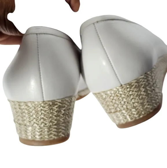 Bally White Leather Penny Loafers Flats