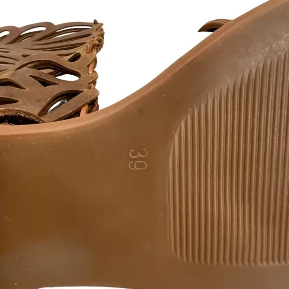 B&amp;B Greek Leather Gladiator Sandals Women Size EU 39 (8.5 US)‎