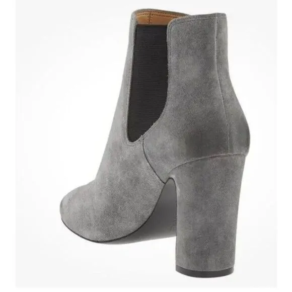 Banana Republic Belinda Chelsea Boots Gray Leather Slip On Herls Size 8.5M
