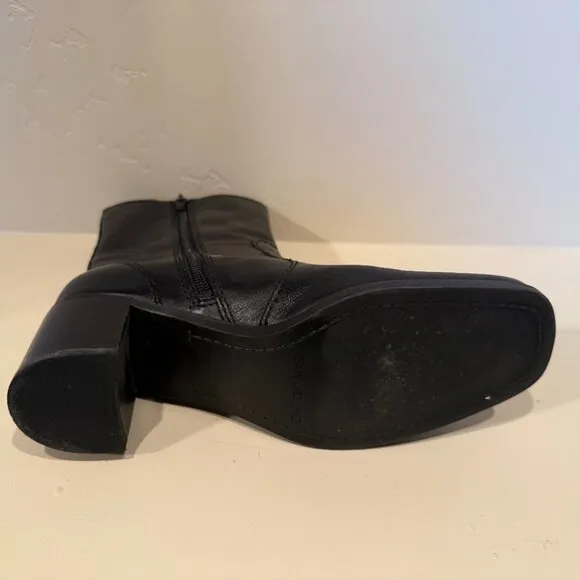 Bandolino BDNOVEMBRE Black Leather Boots Size 6 1/2