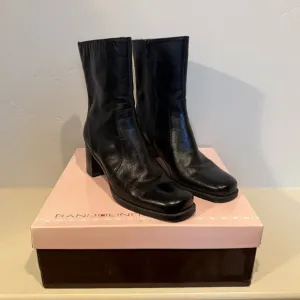 Bandolino BDNOVEMBRE Black Leather Boots Size 6 1/2