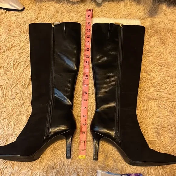 Bandolino knee high leather boots with heel