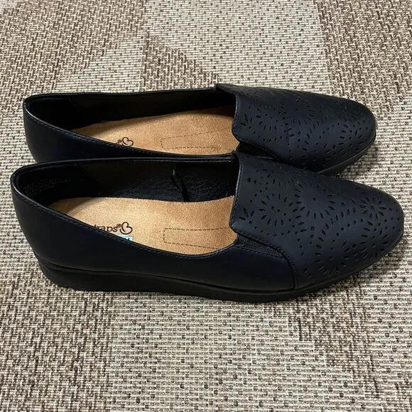 Baretraps Army Slip On Black Casual Loafers Size 7