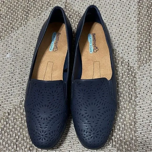 Baretraps Army Slip on Navy Casual Loafers Size 7