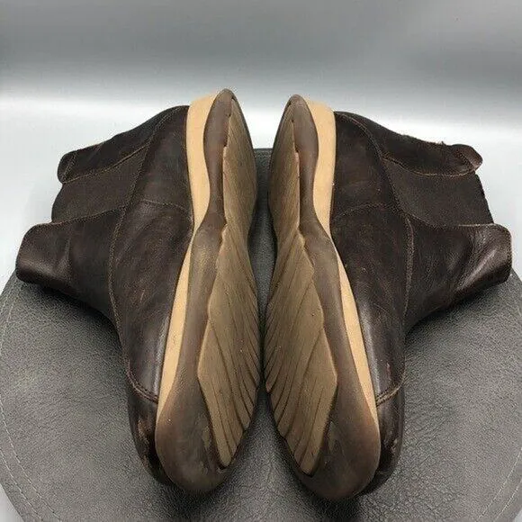 Barneys New York Boots Mens 10.5 Brown Leather Chelsea Ankle Slip On Italy