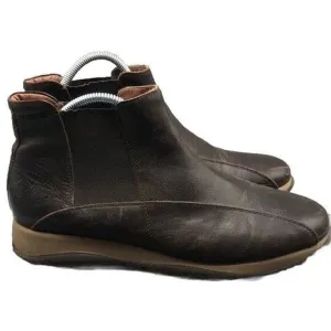 Barneys New York Boots Mens 10.5 Brown Leather Chelsea Ankle Slip On Italy