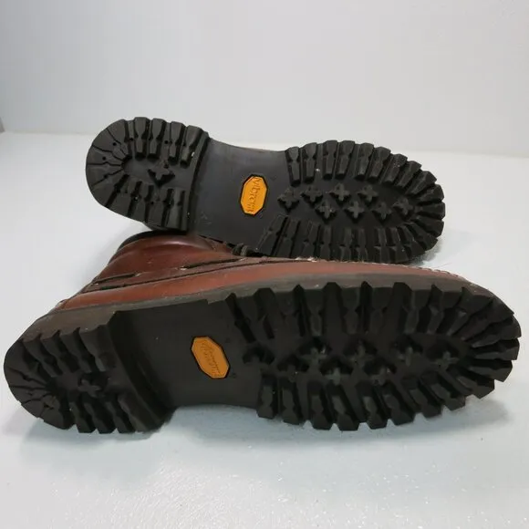 Bass Caratunk Vintage Mens Boots Used Vibram T185 Moc Toe Classic Sz 12 M