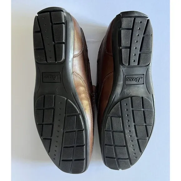 Bass G.‎ H. Bass &amp; Company Hank Brown Leather Slip On Mocassins Loafers Size 9.5