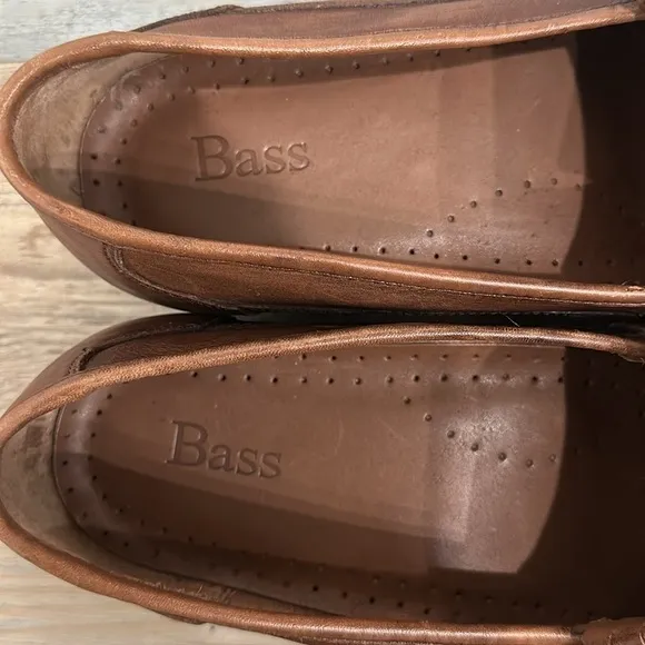 BASS Men’s Brown Leather Tassel Loafers Sz 12M