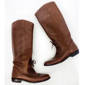 Bass Women’s Tall Lace Up Riding Boots in Brown size 8.5