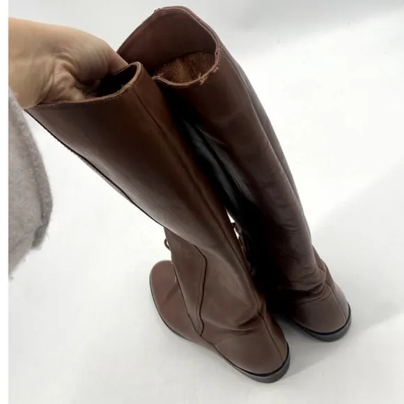 Bass Women’s Tall Lace Up Riding Boots in Brown size 8.5