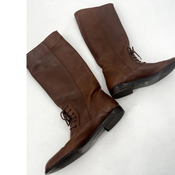 Bass Women’s Tall Lace Up Riding Boots in Brown size 8.5