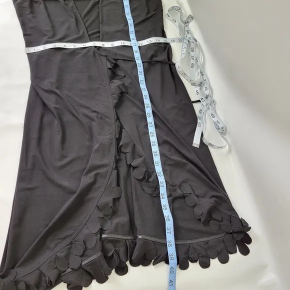 BCBGMAXAZRIA Black Wrap Dress Sz Large