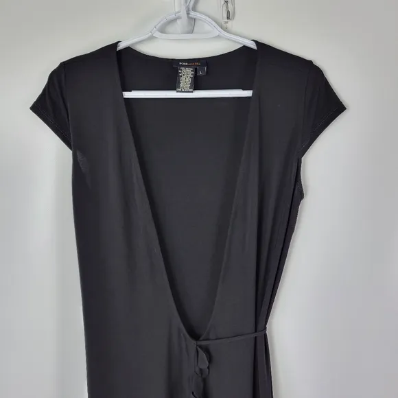 BCBGMAXAZRIA Black Wrap Dress Sz Large