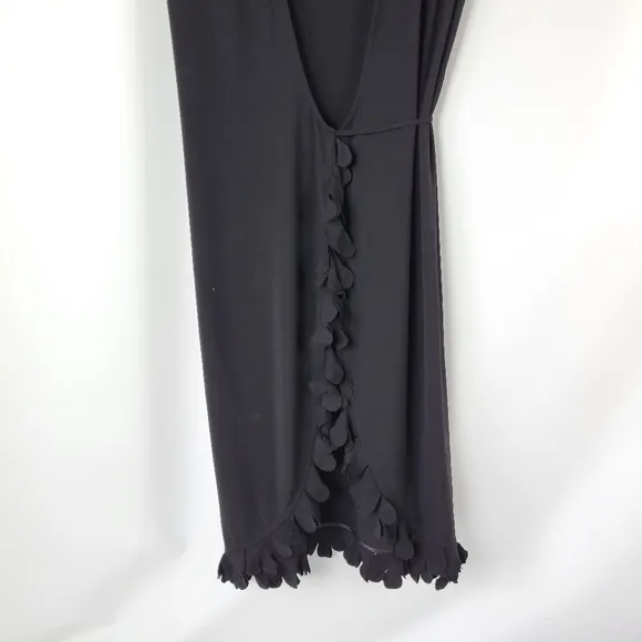 BCBGMAXAZRIA Black Wrap Dress Sz Large