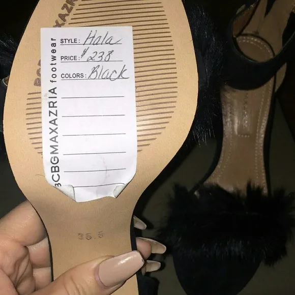Bcbgmaxazria Hala Fur Suede Sandal