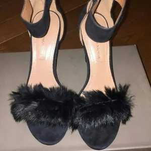 Bcbgmaxazria Hala Fur Suede Sandal