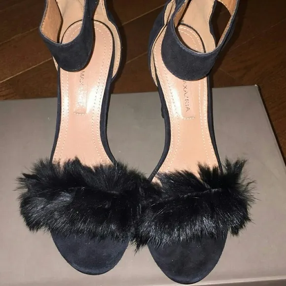 Bcbgmaxazria Hala Fur Suede Sandal