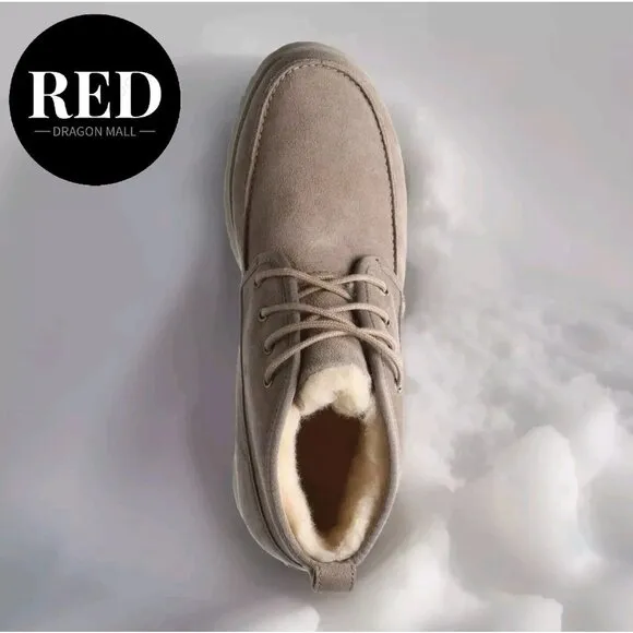 Bearpaw Kyle Suede Boots Stone - Men's Size 12 NEW !!