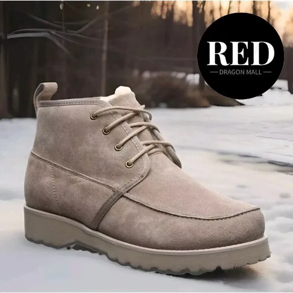 Bearpaw Kyle Suede Boots Stone - Men's Size 12 NEW !!