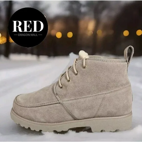 Bearpaw Kyle Suede Boots Stone - Men's Size 12 NEW !!