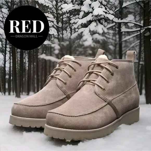 Bearpaw Kyle Suede Boots Stone - Men's Size 12 NEW !!