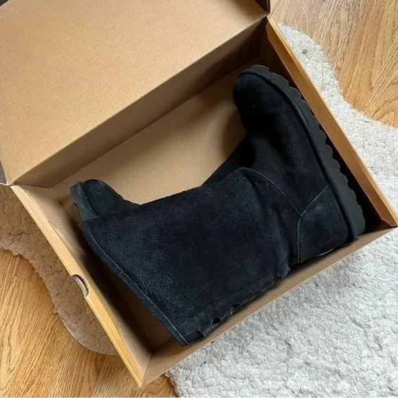 BEARPAW Women's Phylly Black Suede Women's Classic Boots Size 9
