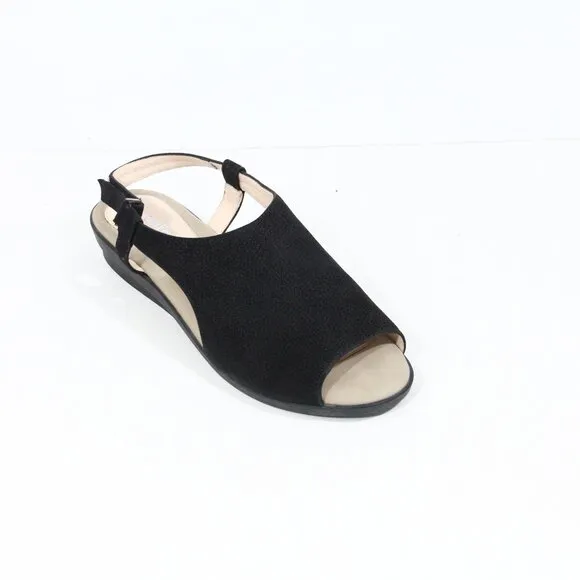 Beautifeel Black Leather Sandals Eu 41 Women Comfort Shoe Slingback