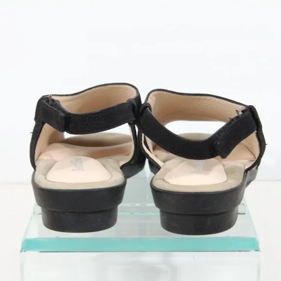 Beautifeel Black Leather Sandals Eu 41 Women Comfort Shoe Slingback