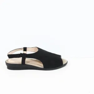 Beautifeel Black Leather Sandals Eu 41 Women Comfort Shoe Slingback