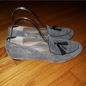 Beautifeel gray leather loafers