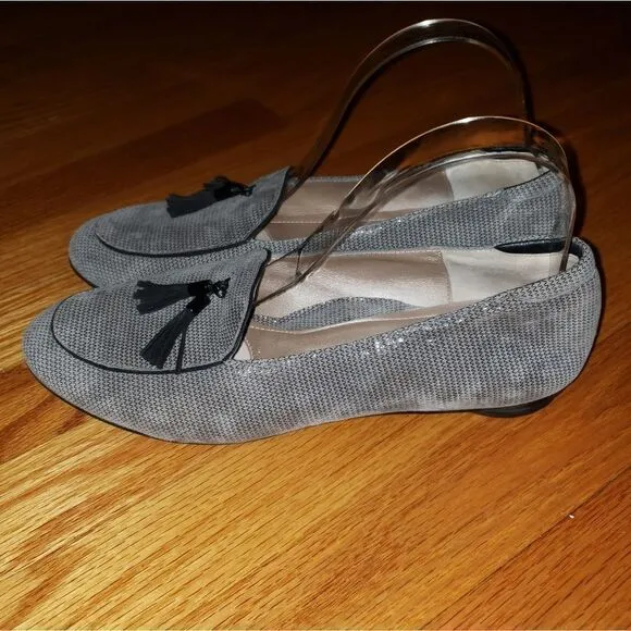 Beautifeel gray leather loafers