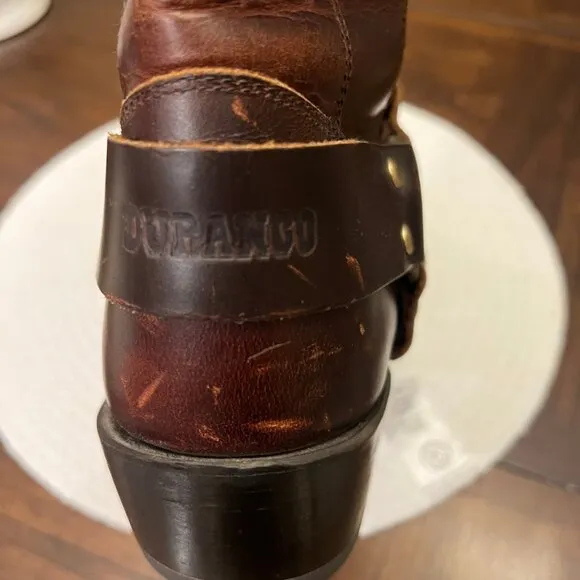 Beautiful, Men's Durango Brown Harness Boots, Square Toe, Pill-On, Size 10