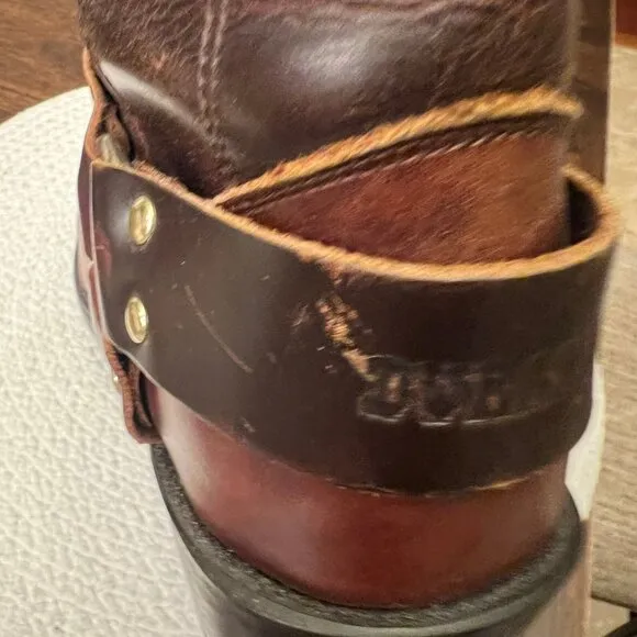 Beautiful, Men's Durango Brown Harness Boots, Square Toe, Pill-On, Size 10